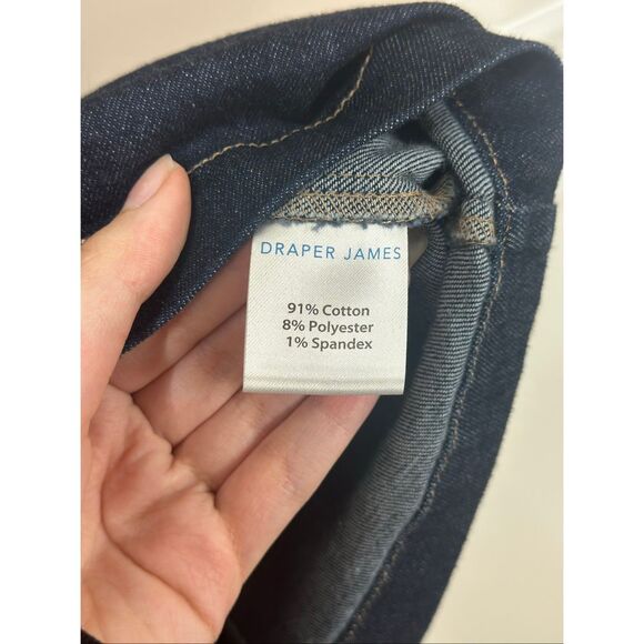 NWOT Draper James Denim Wrap Short Sleeve Fall Dress Women's Small - Picture 6 of 11